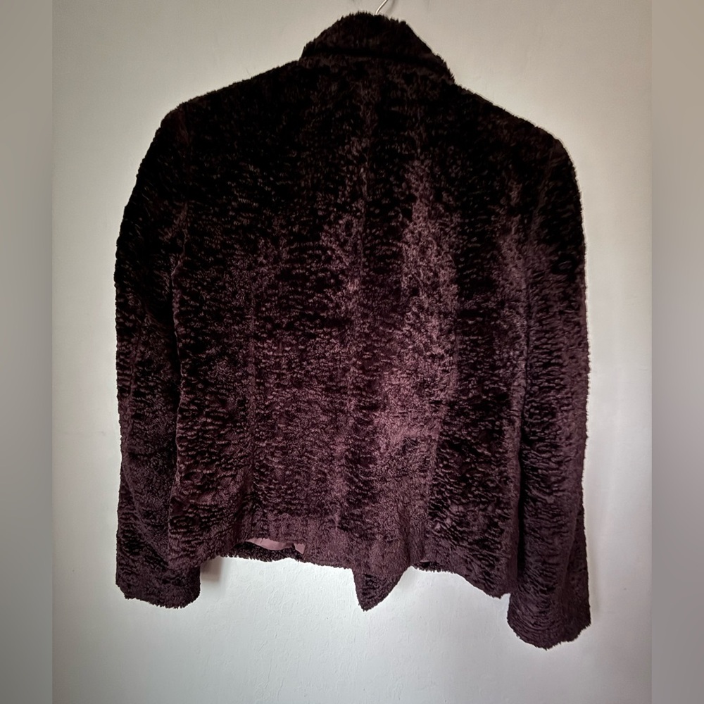 Ungaro eggplant purple teddy bear jacket short blazer/jacket  size 8/42 - Picture 2 of 10